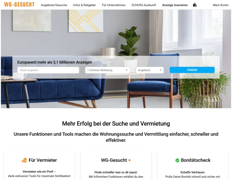 ảnh chụp trang web WG-Gesucht